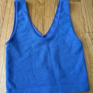 By Together Cobalt Blue Ribbed Seamless Tank Women’s Small - brand new